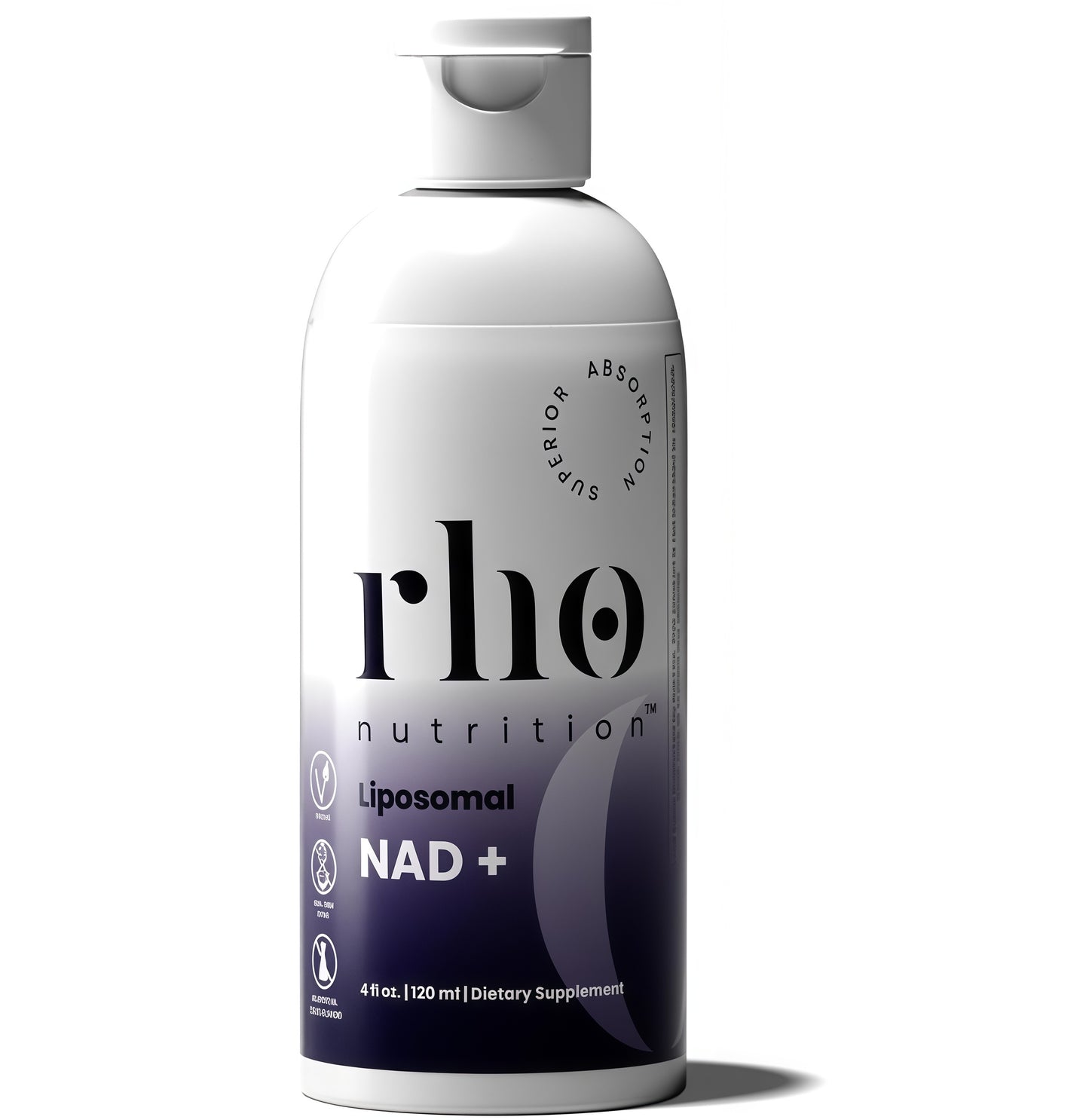 Rho Nutrition Liposomal NAD+- LiquidSupplement Designed to Help SupportAbsorption-Active Form of NAD+ HelpsSupport Normal Cellular Health, HealthyAging, Energy Metabolism and Overall Vitality
