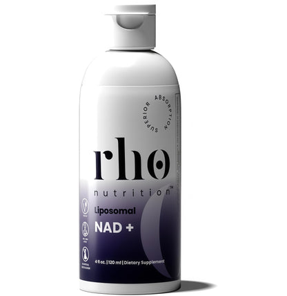 Rho Nutrition Liposomal NAD+- LiquidSupplement Designed to Help SupportAbsorption-Active Form of NAD+ HelpsSupport Normal Cellular Health, HealthyAging, Energy Metabolism and Overall Vitality