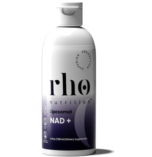 Rho Nutrition Liposomal NAD+- LiquidSupplement Designed to Help SupportAbsorption-Active Form of NAD+ HelpsSupport Normal Cellular Health, HealthyAging, Energy Metabolism and Overall Vitality