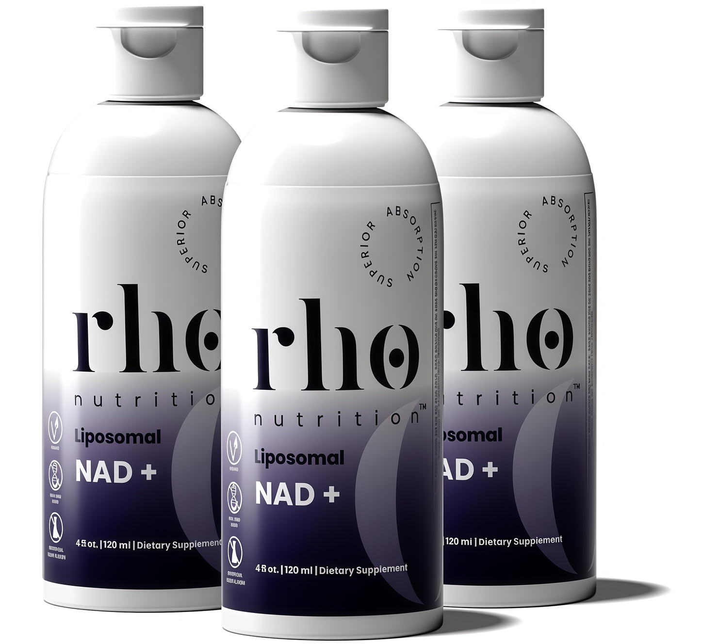 Rho Nutrition Liposomal NAD+- LiquidSupplement Designed to Help SupportAbsorption-Active Form of NAD+ HelpsSupport Normal Cellular Health, HealthyAging, Energy Metabolism and Overall Vitality