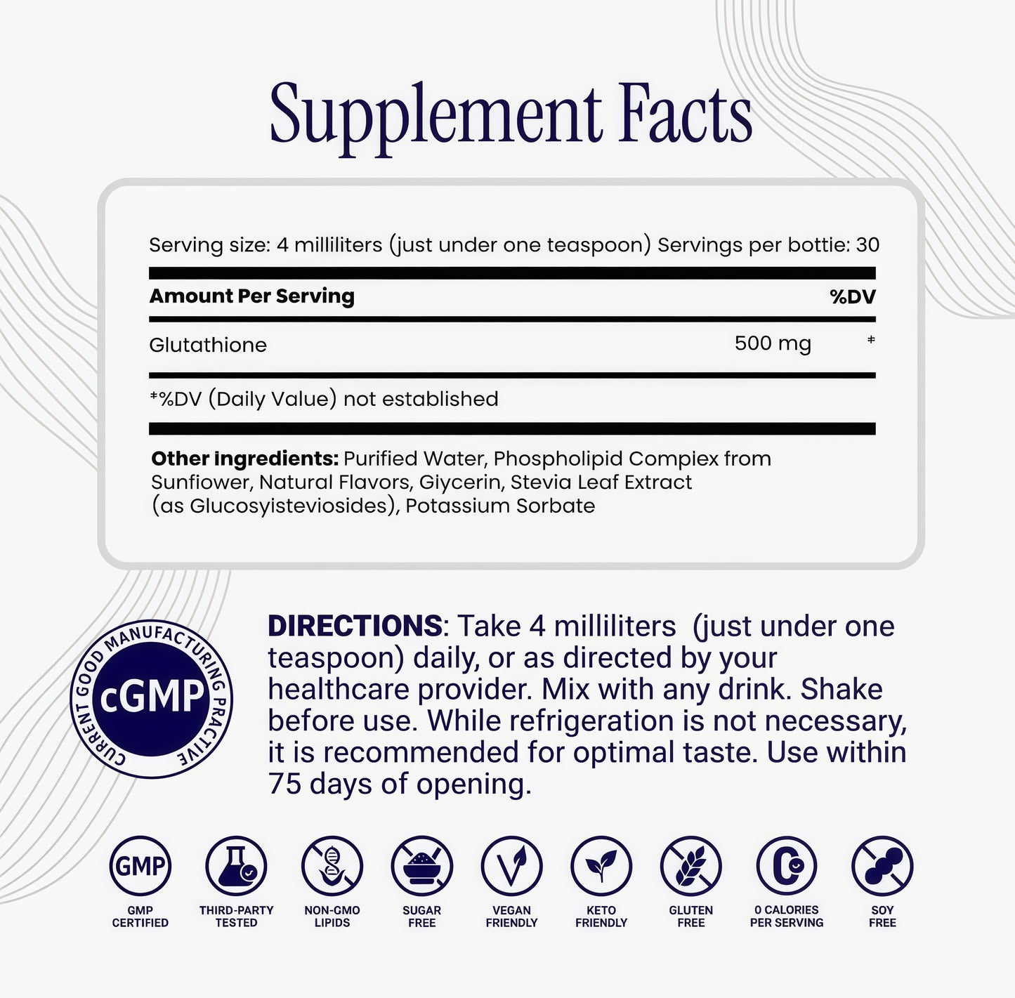 Rho Nutrition Liposomal Glutathione -UltraHigh Absorption Liquid GlutathioneSupplement-Supports Natural DetoxificationImmune System, Skin Health, Mental Clarity &Overall Well-Being