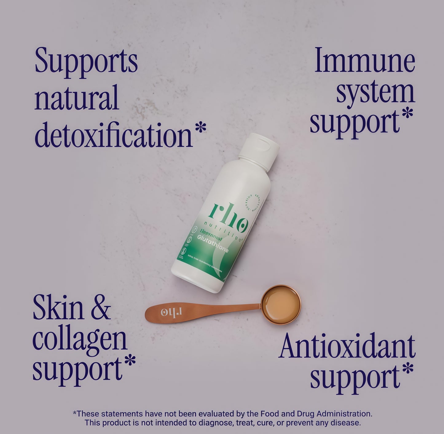 Rho Nutrition Liposomal Glutathione -UltraHigh Absorption Liquid GlutathioneSupplement-Supports Natural DetoxificationImmune System, Skin Health, Mental Clarity &Overall Well-Being