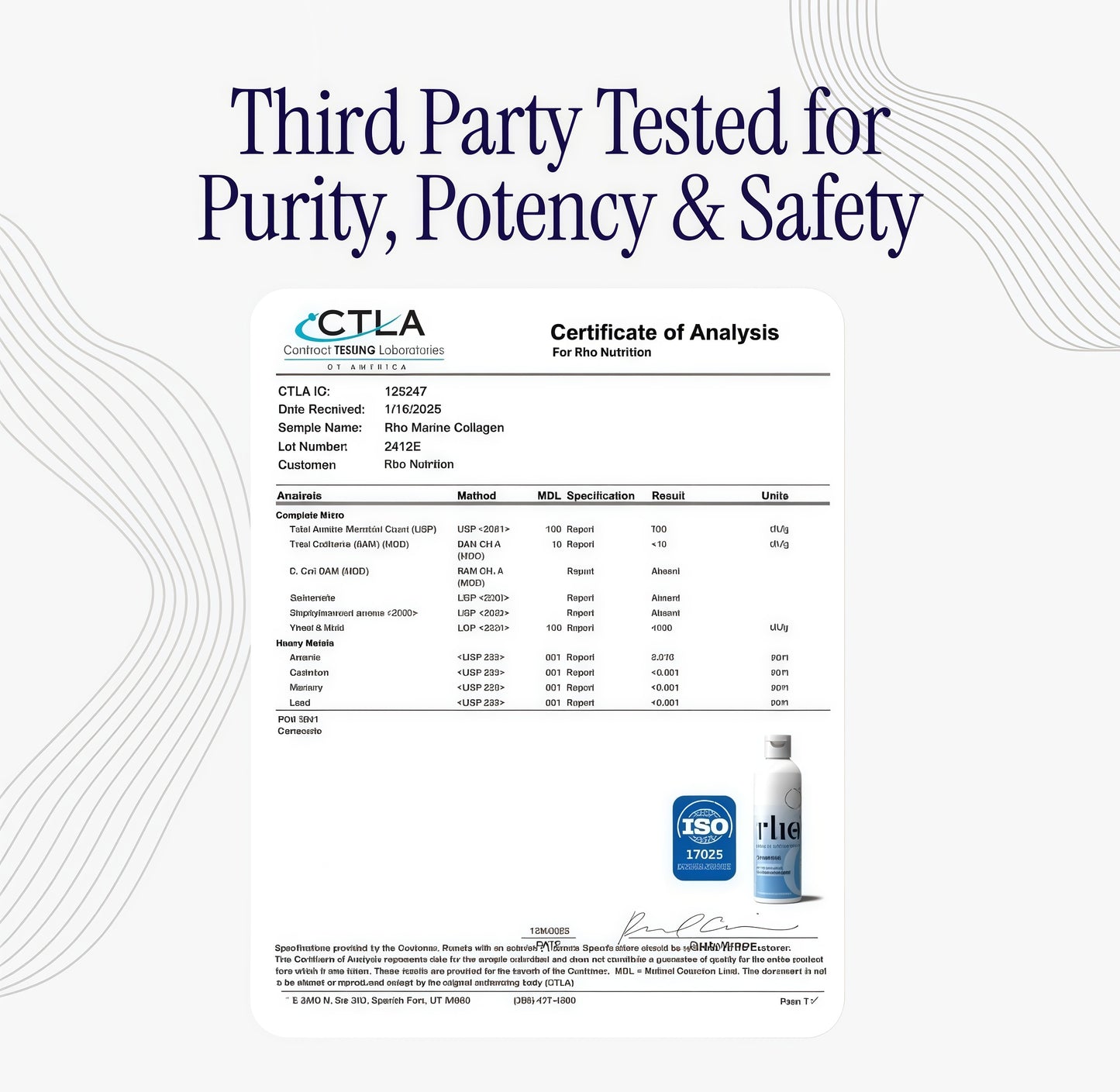 Rho Nutrition Liposomal collagen Peptides -High-Absorption Liquid Collagen supplement -Supports Skin Elasticity, Joint Health, andOverall Vitality for Healthy Aging, 5 fl oz