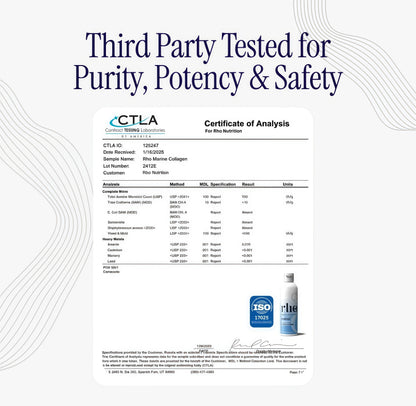 Rho Nutrition Liposomal collagen Peptides -High-Absorption Liquid Collagen supplement -Supports Skin Elasticity, Joint Health, andOverall Vitality for Healthy Aging, 5 fl oz