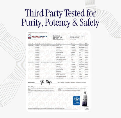 Rho Nutrition Liposomal NAD+- LiquidSupplement Designed to Help SupportAbsorption-Active Form of NAD+ HelpsSupport Normal Cellular Health, HealthyAging, Energy Metabolism and Overall Vitality